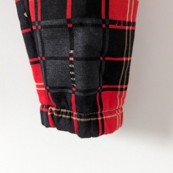 Jordan Kids' Fleece-Lined Plaid Pants - Red and Black Checkered, Size Medium NEW - Picture 6 of 9